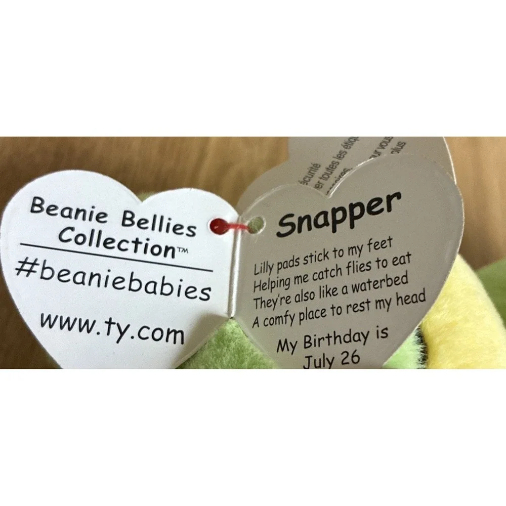 Ty Beanie Baby Bellies SNAPPER the Frog 6